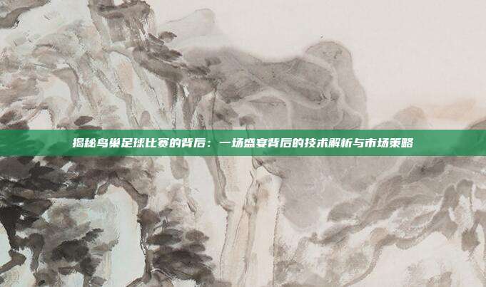 揭秘鸟巢足球比赛的背后：一场盛宴背后的技术解析与市场策略
