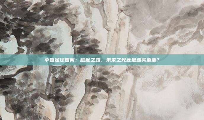 中国足球国奥：崛起之路，未来之光还是迷雾重重？