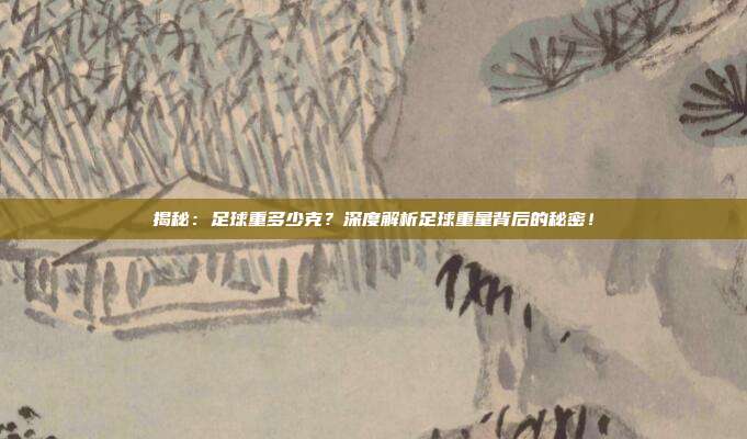 揭秘：足球重多少克？深度解析足球重量背后的秘密！