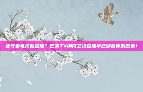 还守着电视看直播？芒果TV湖南卫视直播早已颠覆你的想象！