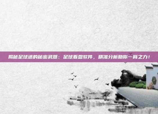 揭秘足球迷的秘密武器：足球看盘软件，精准分析助你一臂之力！