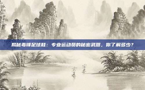 揭秘毒锋足球鞋：专业运动员的秘密武器，你了解多少？