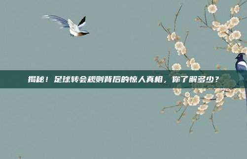 揭秘！足球转会规则背后的惊人真相，你了解多少？