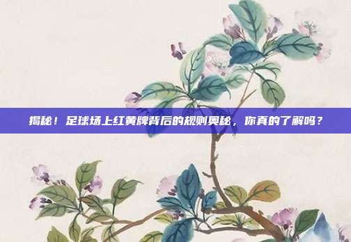 揭秘！足球场上红黄牌背后的规则奥秘，你真的了解吗？