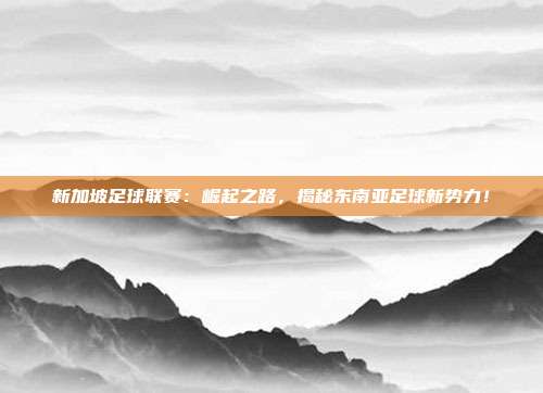 新加坡足球联赛:崛起之路,揭秘东南亚足球新势力!
