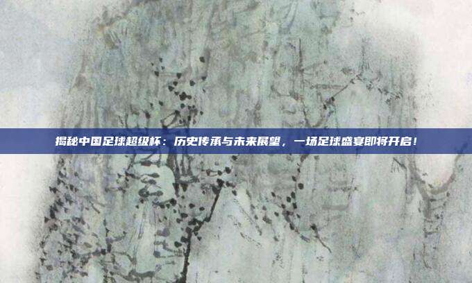 揭秘中国足球超级杯：历史传承与未来展望，一场足球盛宴即将开启！