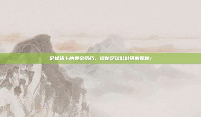 足球场上的黄金搭档：揭秘足球鞋鞋码的奥秘！
