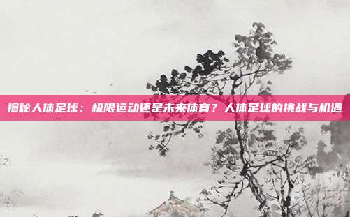揭秘人体足球:极限运动还是未来体育?人体足球的挑战与机遇