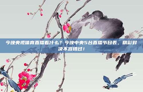 今晚央视体育直播看什么？今晚中央5台直播节目表，精彩对决不容错过！