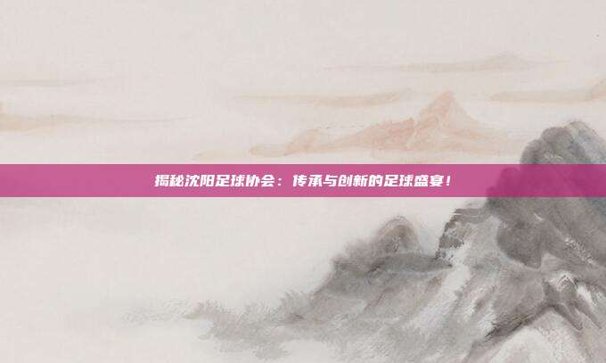 揭秘沈阳足球协会：传承与创新的足球盛宴！