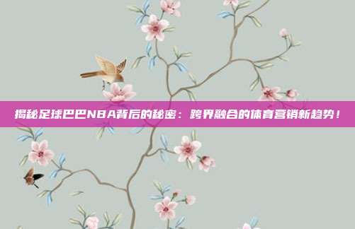 揭秘足球巴巴NBA背后的秘密:跨界融合的体育营销新趋势!