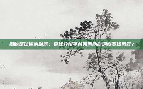揭秘足球迷的利器：足球分析平台如何助你洞察赛场风云？