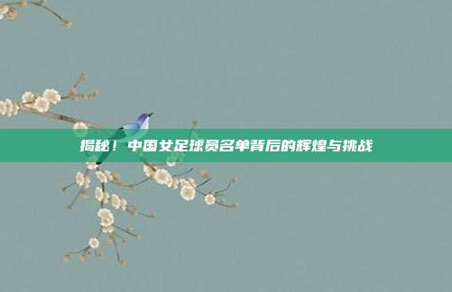 揭秘！中国女足球员名单背后的辉煌与挑战