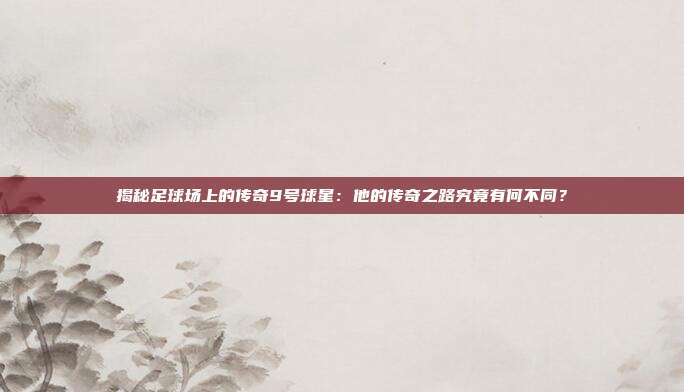 揭秘足球场上的传奇9号球星:他的传奇之路究竟有何不同?