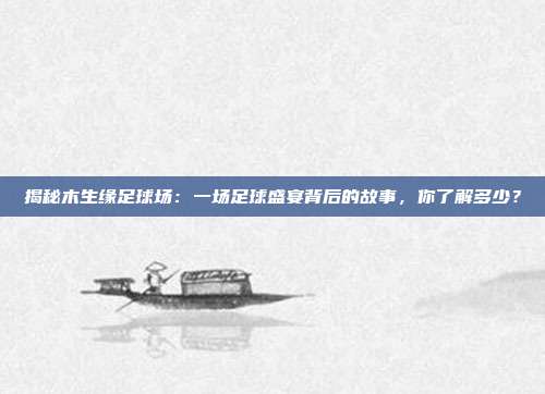 揭秘木生缘足球场:一场足球盛宴背后的故事,你了解多少?