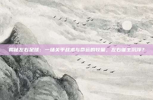 揭秘左右足球:一场关乎战术与命运的较量,左右谁主沉浮?