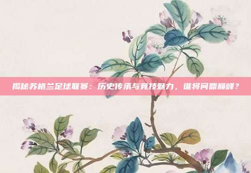 揭秘苏格兰足球联赛：历史传承与竞技魅力，谁将问鼎巅峰？