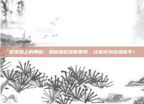 足球场上的奥秘：揭秘踢足球的要领，让你成为球场高手！
