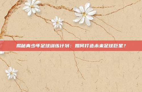 揭秘青少年足球训练计划：如何打造未来足球巨星？