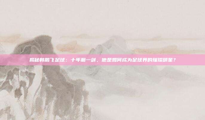 揭秘韩鹏飞足球：十年磨一剑，他是如何成为足球界的璀璨明星？