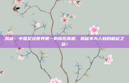 揭秘:中国足球世界第一的背后真相,揭秘不为人知的崛起之路!