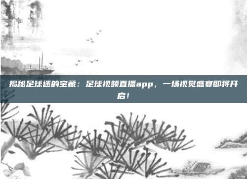 揭秘足球迷的宝藏：足球视频直播app，一场视觉盛宴即将开启！