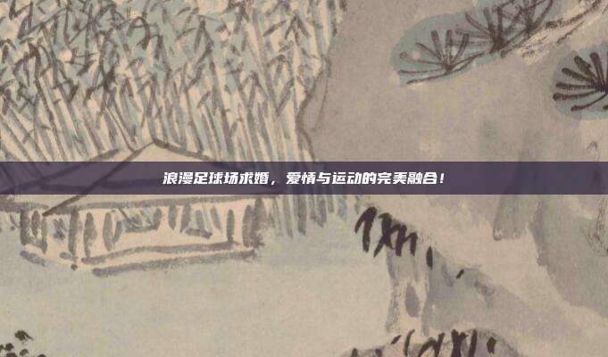 浪漫足球场求婚,爱情与运动的完美融合!