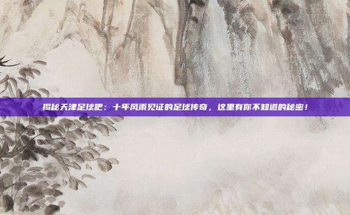 揭秘天津足球吧：十年风雨见证的足球传奇，这里有你不知道的秘密！