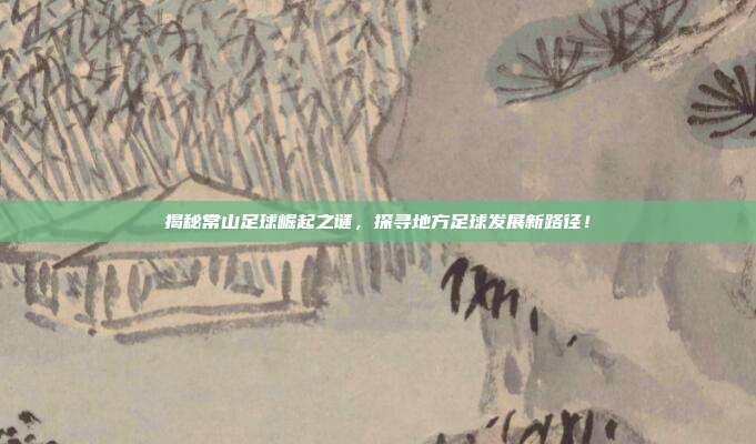 揭秘常山足球崛起之谜，探寻地方足球发展新路径！