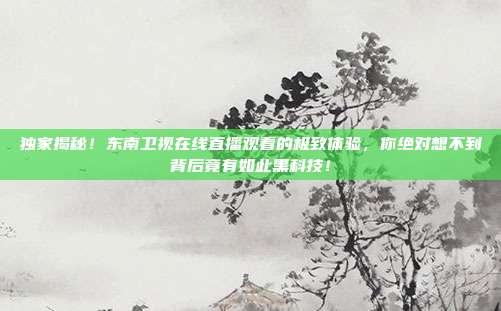 独家揭秘！东南卫视在线直播观看的极致体验，你绝对想不到背后竟有如此黑科技！