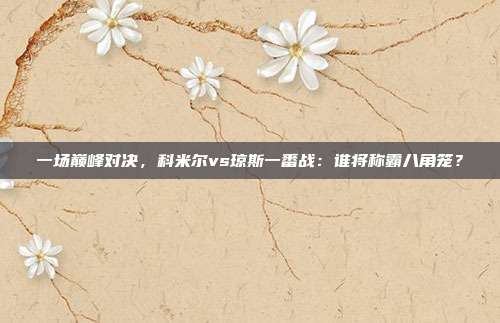 一场巅峰对决，科米尔vs琼斯一番战：谁将称霸八角笼？