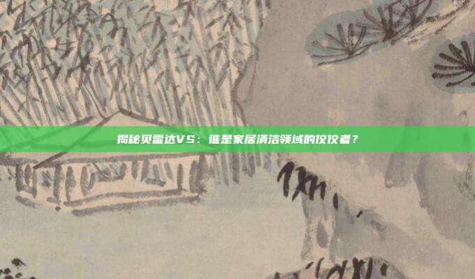 揭秘贝雷达VS:谁是家居清洁领域的佼佼者?