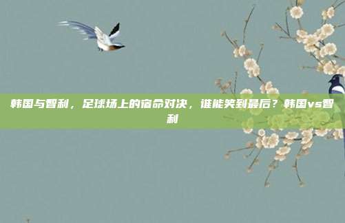 韩国与智利，足球场上的宿命对决，谁能笑到最后？韩国vs智利