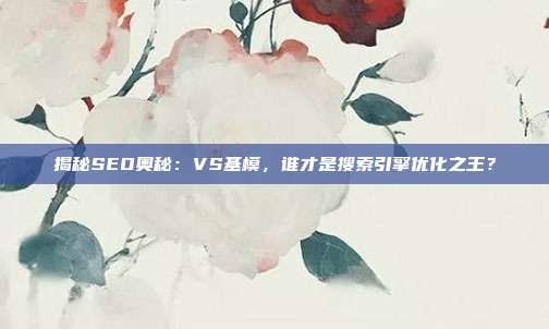 揭秘SEO奥秘：VS基模，谁才是搜索引擎优化之王？