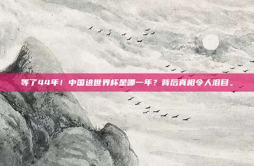 等了44年！中国进世界杯是哪一年？背后真相令人泪目。