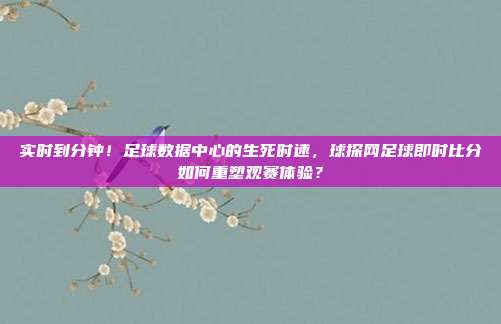 实时到分钟！足球数据中心的生死时速，球探网足球即时比分如何重塑观赛体验？