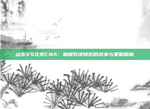 山东VS北京CBA：巅峰对决背后的故事与策略解析