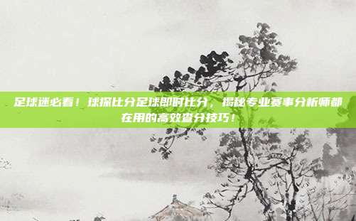 足球迷必看！球探比分足球即时比分，揭秘专业赛事分析师都在用的高效查分技巧！