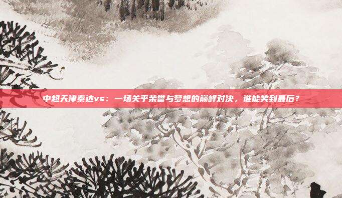 中超天津泰达vs：一场关乎荣誉与梦想的巅峰对决，谁能笑到最后？