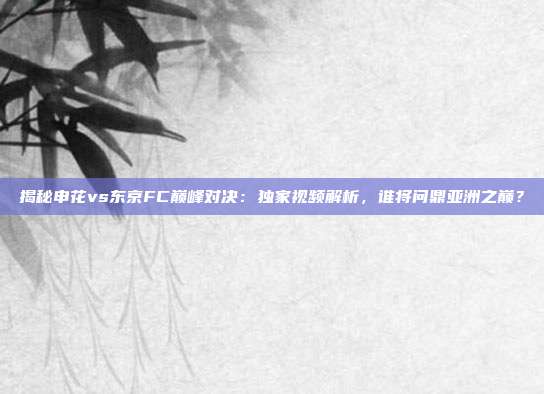 揭秘申花vs东京FC巅峰对决:独家视频解析,谁将问鼎亚洲之巅?