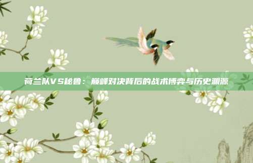 荷兰队VS秘鲁:巅峰对决背后的战术博弈与历史渊源