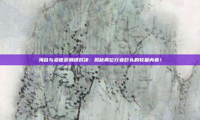 海登与桑德豪巅峰对决：揭秘两位行业巨头的较量内幕！