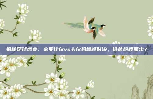 揭秘足球盛宴:米亚比尔vs卡尔玛巅峰对决,谁能脱颖而出?