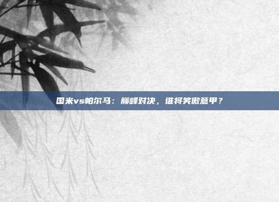国米vs帕尔马：巅峰对决，谁将笑傲意甲？