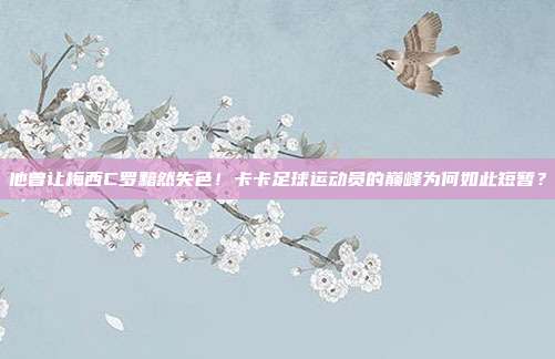 他曾让梅西C罗黯然失色！卡卡足球运动员的巅峰为何如此短暂？