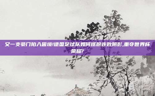 又一支豪门陷入困境!德国足球队如何摆脱连败阴影,重夺世界杯荣耀?