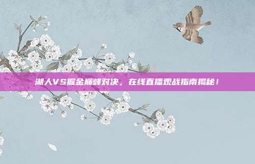 湖人VS掘金巅峰对决，在线直播观战指南揭秘！