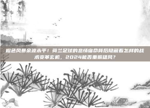 橙色风暴余波未平！荷兰足球的悲情宿命背后隐藏着怎样的战术变革玄机，2024能否重振雄风？