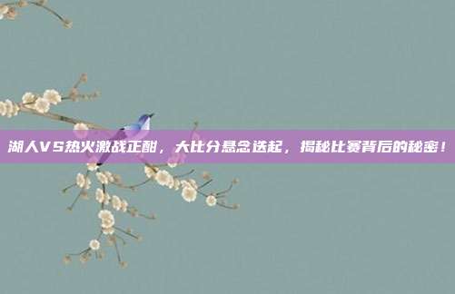 湖人VS热火激战正酣,大比分悬念迭起,揭秘比赛背后的秘密!