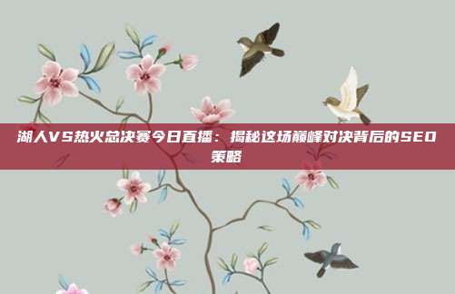 湖人VS热火总决赛今日直播：揭秘这场巅峰对决背后的SEO策略